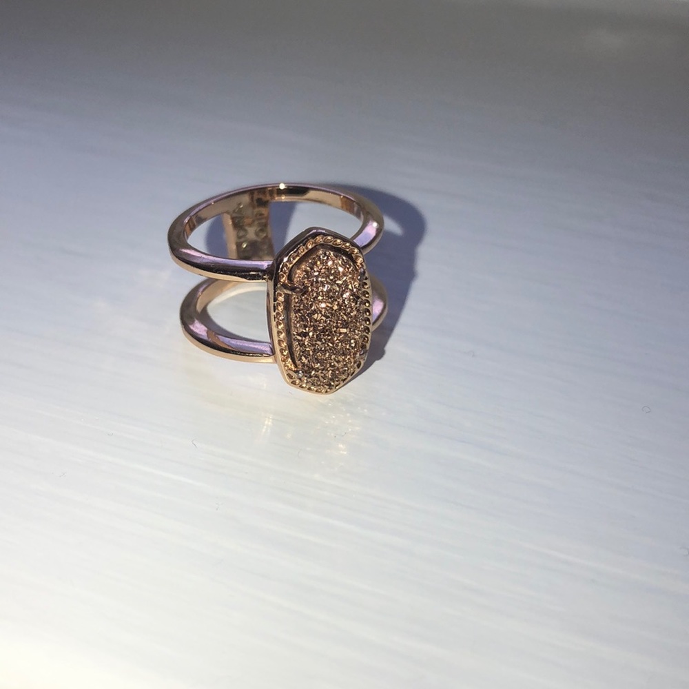 Kendra Scott Elyse rose gold ring in drusy